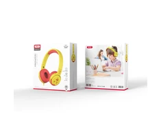 XO su laidu ausinės EP47 jack 3,5mm geltona-raudona