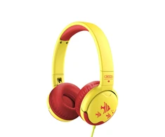 XO su laidu ausinės EP47 jack 3,5mm geltona-raudona