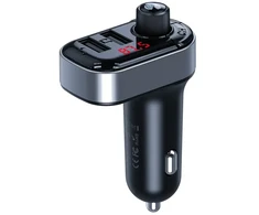XO transmiter FM BCC10 Bluetooth MP3 car charger 3,1A juodas