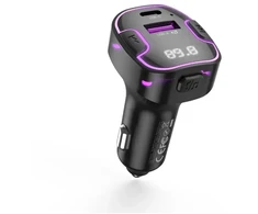 Automobilinis įkroviklis XO BCC12 Bluetooth MP3+5V3.1A (juodas)