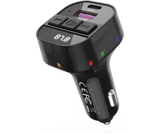 XO transmiter BCC17 FM ład. sam. 30W Bluetooth juoda + kabelis USB-C/USB-C