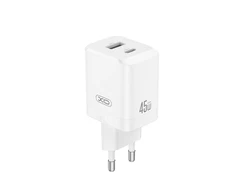 XO kroviklis jungiama į tinklą CE36 PD 45W 1x USB-C 1x USB balta
