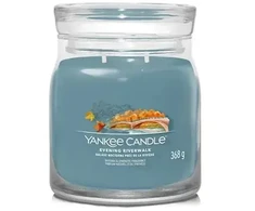 Yankee Candle aromatinė žvakė Signature stiklinė vidutinio dydžio Evening Riverwalk 368 g