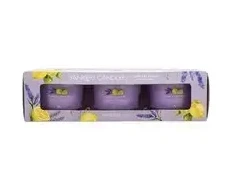 Yankee Candle Lemon Lavender Gift set of votive candles in glass