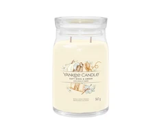 Yankee Candle Aromatinė žvakė "Signature" didelė stiklinė "Soft Wool" - Gintarinė 567 g