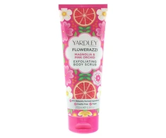 Yardley Flowerazzi Magnolia &amp; Rožinė Orchid Exfoliating Body Scrub, 200 ml