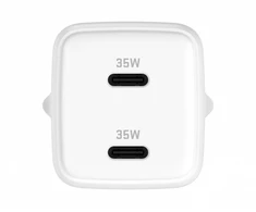 Yenkee Įkroviklis jungiama į tinklą USB C 2x18W 3A Power delivery 3.0 QC3.0 Balta