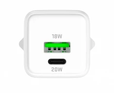 Yenkee Įkroviklis jungiama į tinklą USB C/A 20W/18W 3A Power delivery 3.0 QC3.0