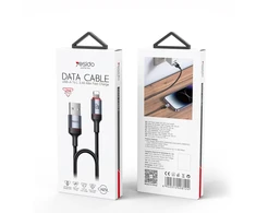 „Yesido“ kabelis CA129L 12W USB-Lightning 1.2m 2A, juodas / juodas