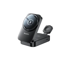 Yesido kroviklis indukcinė DS27 15W (Stand) 3w1 (do Apple Watch), Juodas / JUODA