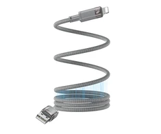 „Yesido“ magnetas. Laidas CA174 12W USB-iP 1m 2.4A, pilkas