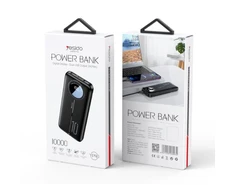„Yesido“ nešiojama baterija YP40, 10 000 mAh, LED, 2xUSB-A + USB-C, JUODA