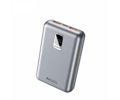 4Kom Yesido Powerbank YP47 20 000 mAh 22,5W + PD 20W LED sidabrinis