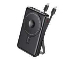YESIDO POWERBANK YP72 10000MAH 22.5W USB-A+C + LAIDAS USB-C+IP, JUODA