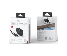 YESIDO sieninis įkroviklis YC54 PD 20W QC 2xUSB-C + TYPE-C/LIGHTNING laidas 27W 1M juodas