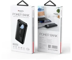 „Yesido“ nešiojama baterija YP40, 10 000 mAh, LED, 2xUSB-A + USB-C, JUODA