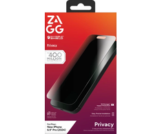 „ZAGG InvisibleShield Glass Elite“ privatumas, skirtas „iPhone 16 Pro Max“.