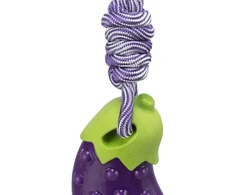 Trixie Žaislas šuniui Baklažanas ant virvės, TPR, 13 cm/34 cm