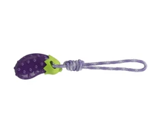 Trixie Žaislas šuniui Baklažanas ant virvės, TPR, 13 cm/34 cm