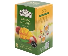 Zaļā tēja AHMAD Mango un Līčija, 20 maisiņi x 2 g paciņā