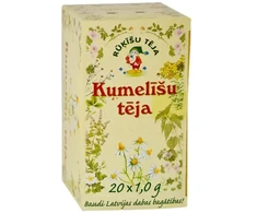 Zāļu tēja RŪĶĪŠU TĒJA, kumelīšu, 20 maisiņi paciņā x 1 g
