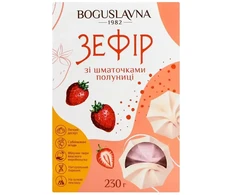 Zefīrs BOGUSLAVNA, ar zemeņu gabaliņiem, 230g