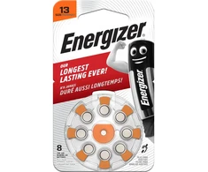 Cinko-oro baterija AC13E (V13, HA13, PR48, 7000ZD) klausos aparatui 1,45 V Energizer 8 vnt. lizdinėje pakuotėje