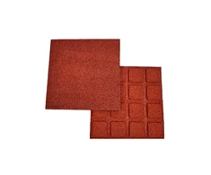 4IQ Guminė grindų danga, 50x50x4cm, raudona
