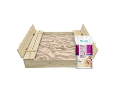 4IQ Smėlio dėžė Bonus Orbis, 120x120cm, su patiesalu ir 250kg smėlio