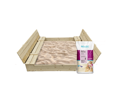 4IQ Smėlio dėžė Bonus Orbis, 140x140cm, su patiesalu ir 300kg smėlio