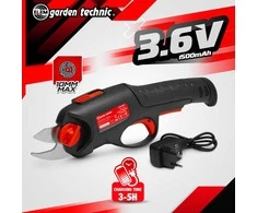 Akumuliatorinis sekatorius su baterija ir įkrovikliu ELEM GARDEN TECHNIC, CS3.6VLI
