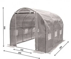 Armuota šiltnamio plėvelė, 2x3 m, pilka