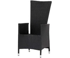 Atlenkiamas pintas lauko fotelis "Tajus", juodas
