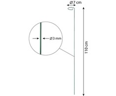 Augalų atrama su kilpele, 110 cm