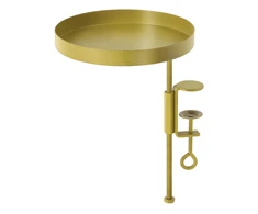 Esschert Design Augalų padėklas su spaustuku, auksinis, apskritas, M