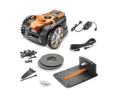 Belaidis vejos pjovimo robotas Lawnmaster su įkrovimo stotele, 24 V, 4.0 Ah, 500m2