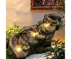 Dekoratyvinis lauko fontanas, 108 x 60 x 78 cm, su LED apšvietimu