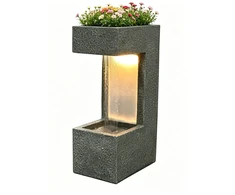 Dekoratyvinis lauko fontanas, 31 x 21 x 62.5 cm, su LED apšvietimu