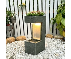 Dekoratyvinis lauko fontanas, 31 x 21 x 62.5 cm, su LED apšvietimu