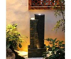 Dekoratyvinis lauko fontanas, 36 x 22 x 80 cm, su LED apšvietimu