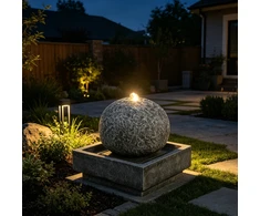 Dekoratyvinis lauko fontanas, 56 x 56 x 67 cm, su LED apšvietimu