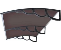 Durų stogelis HATIS, 150x210 cm, tamsintas rudai