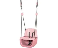 Ergonominės vaikiškos sūpynės 3in1, pastelinė rožinė