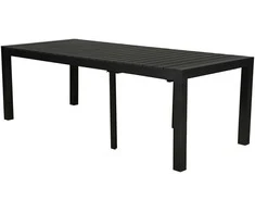 Išskleidžiamas lauko stalas „Aronas”, 223-343 x 100 x 76 cm, juodas