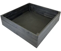 Medinė lysvė 100 x 100 x 27 cm, juoda