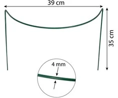 Metalinė augalų atrama, 35 cm
