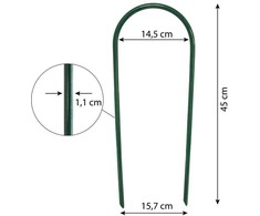 Metalinė augalų atrama "Lankas", 45 cm