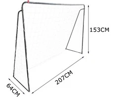 Metaliniai futbolo vartai HATIS, 215x61x152 cm