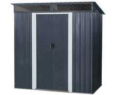 Metalinis sandėliukas su stoglangiu, antracito, 195 × 121 × 196/170 cm