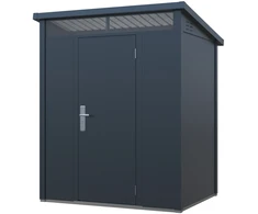 Metalinis sandėliukas su stoglangiu, antracito spalvos, 182 × 148 × 211/187 cm